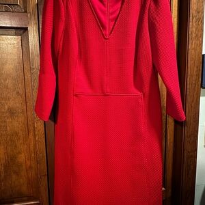 Ralph Lauren Vibrant Red Long Sleeve Dress